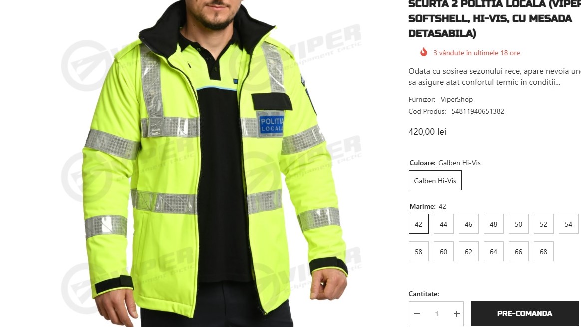 Pedepse simbolice pentru patronii care au vândut uniforme de proastă calitate către SRI și Politia Locală Sector 1