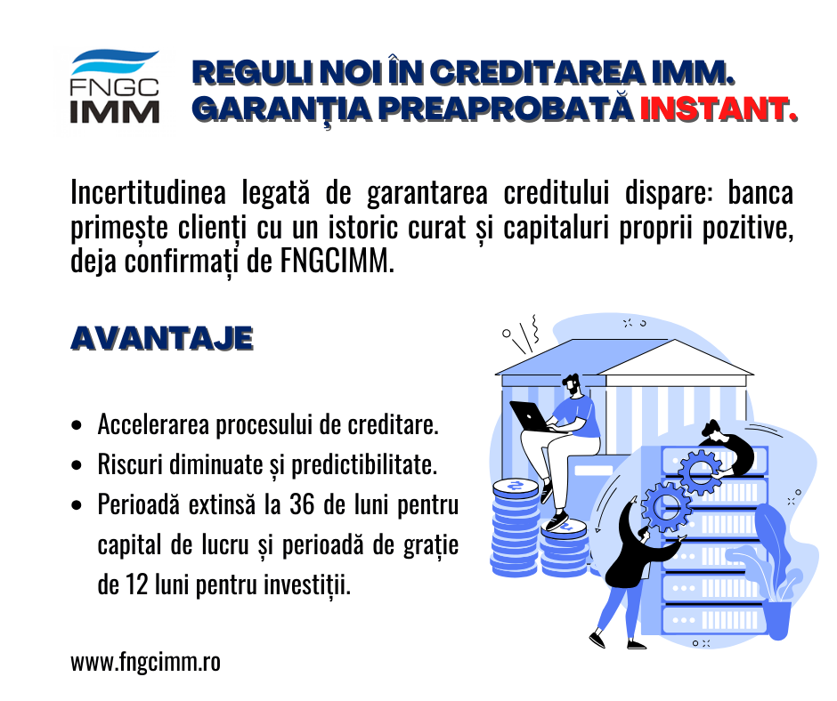 Firmele pot accesa Instant IMM, garanția de stat pentru credite de până la 300.000 de lei