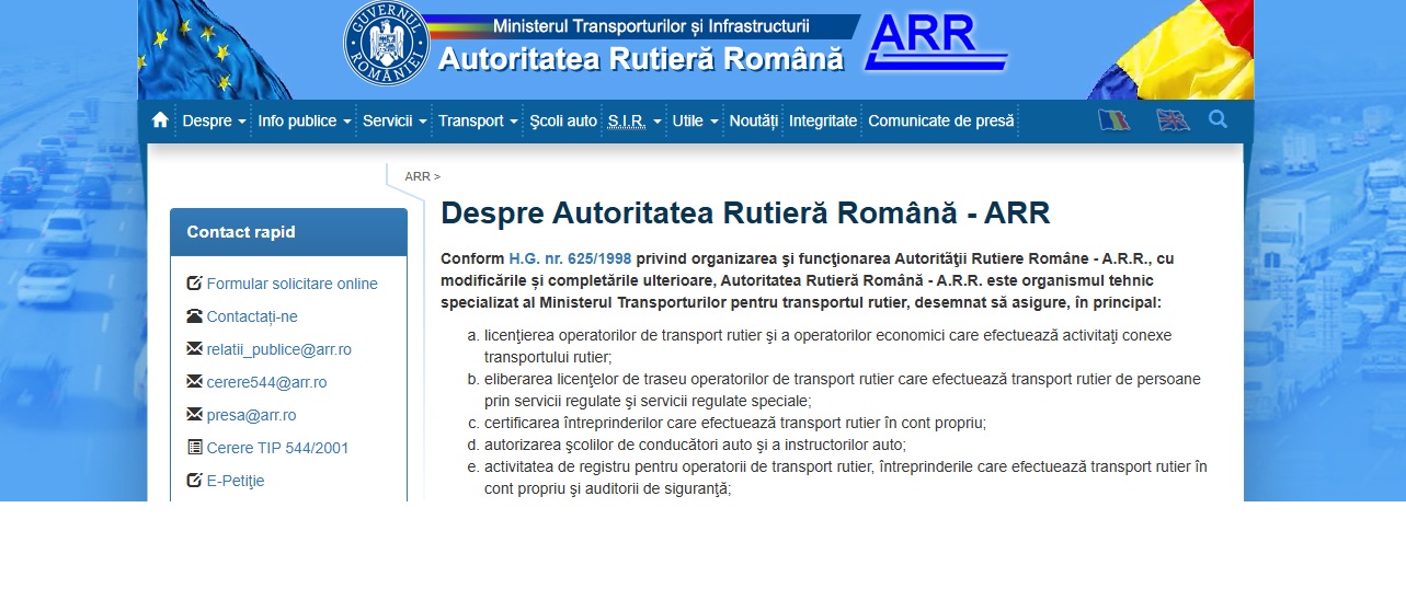 Ce este Autoritatea Rutieră Română (ARR) instituția cu director milionar în euro din șpăgi