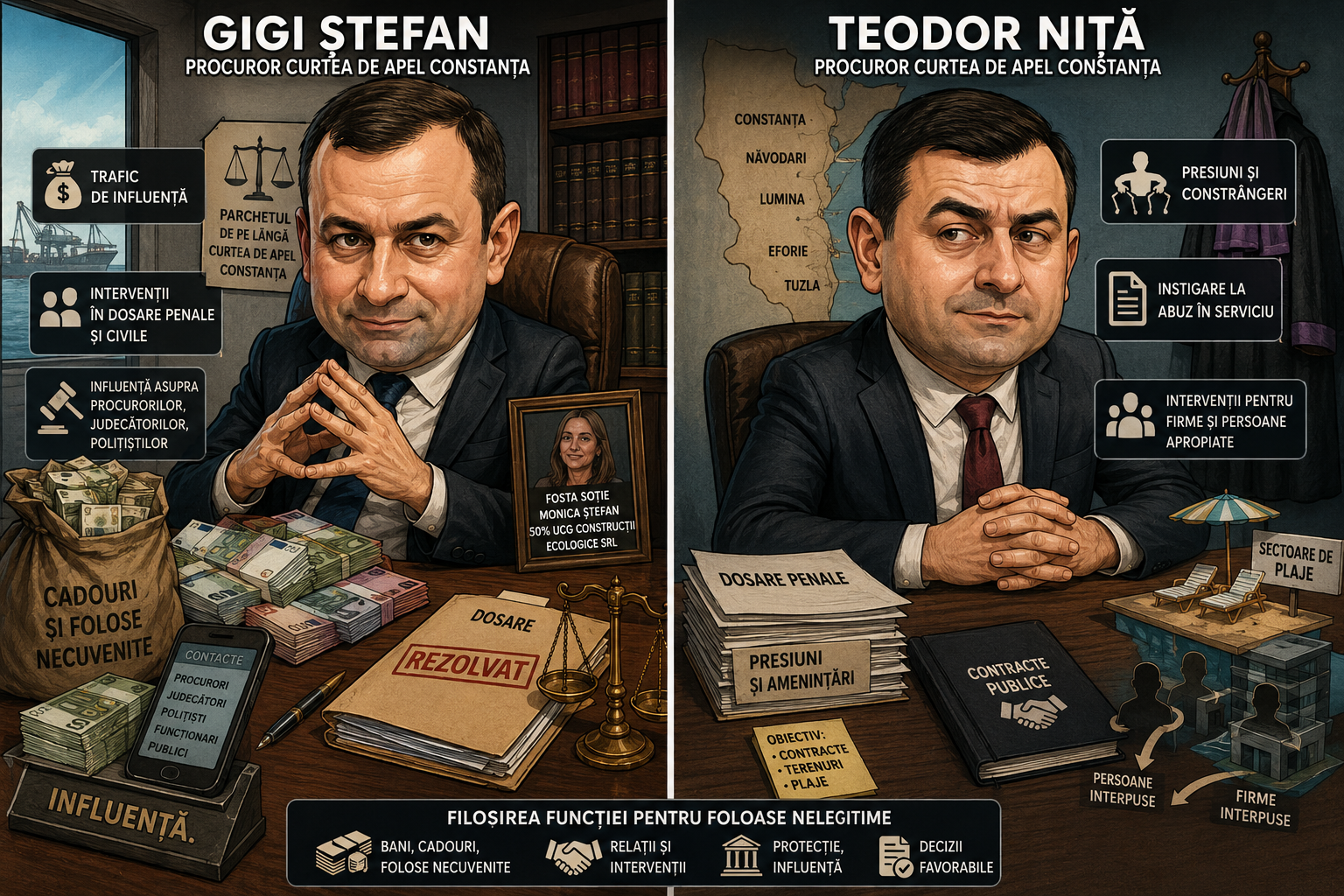 Sistemul mafiot construit de procurorii Gigi Ștefan și Teodor Niță INFOGRAFICE