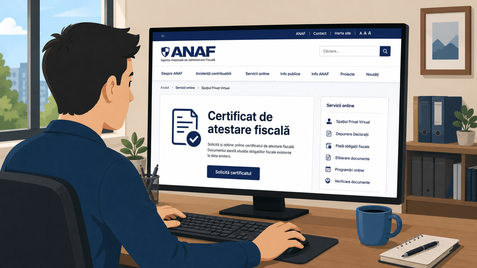 Cum se obține certificatul de atestare fiscală în 2026