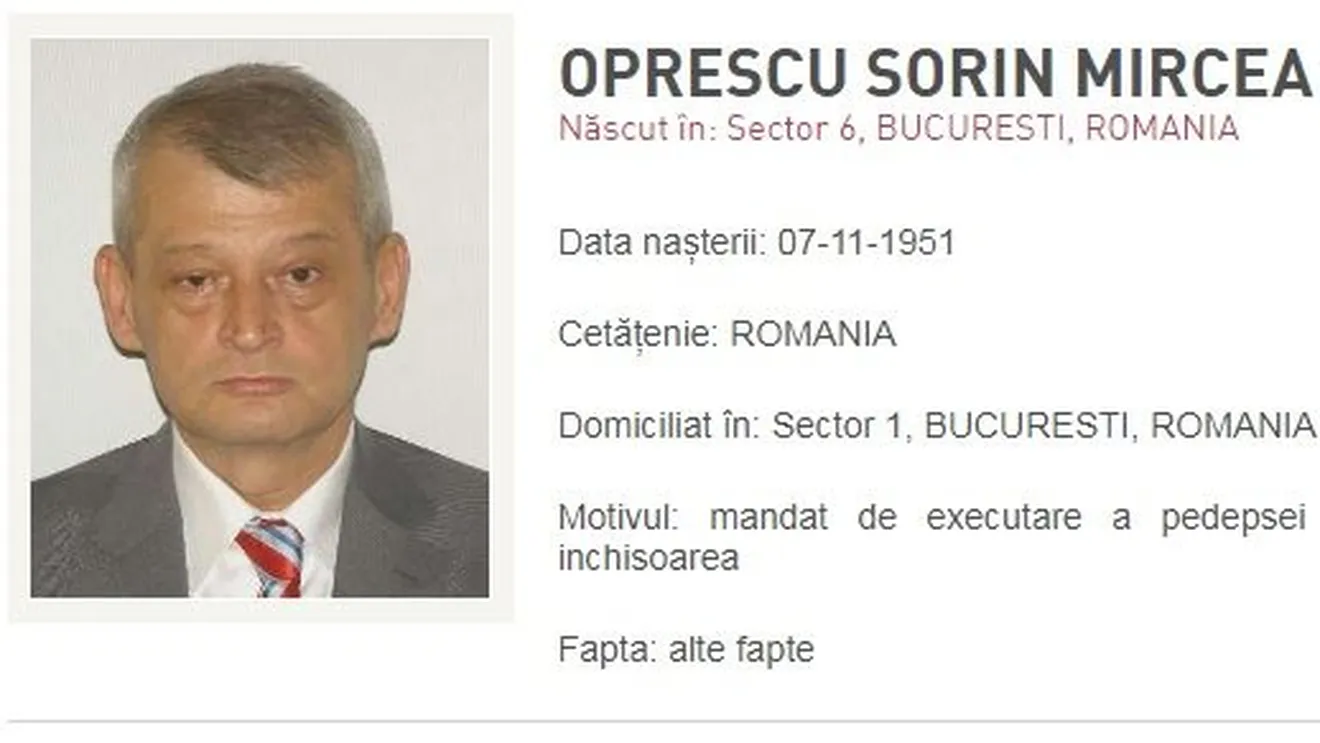 Sorin Oprescu vrea să scape de condamnarea de 10 ani și 8 luni pentru luare de mită. Fostul primar vrea să revină în România