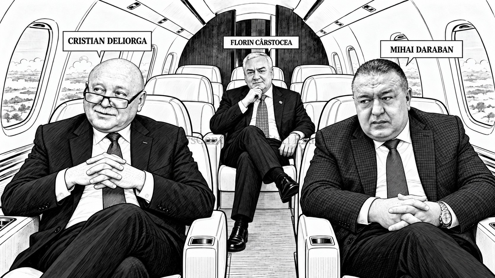 Zbor spre Nisa cu Cristian Deliorga, Mihai Daraiban și Florin Cârstocea, ilustrație